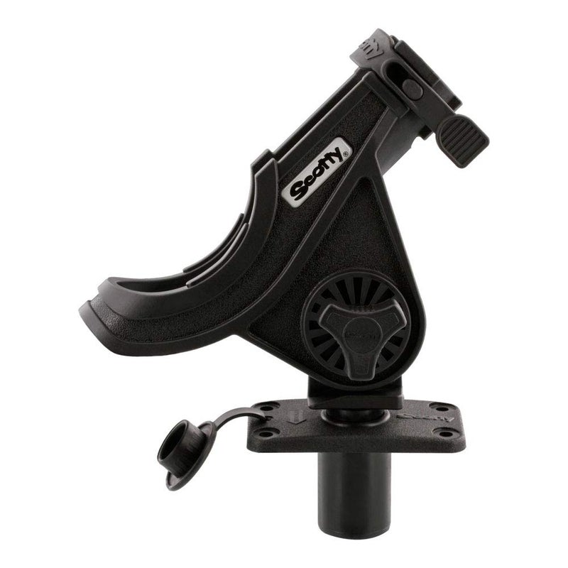 Scotty Baitcaster/Spinning Rod Holder Black with 244 Flush Deck Mount, Small (0281-BK) - Image 2